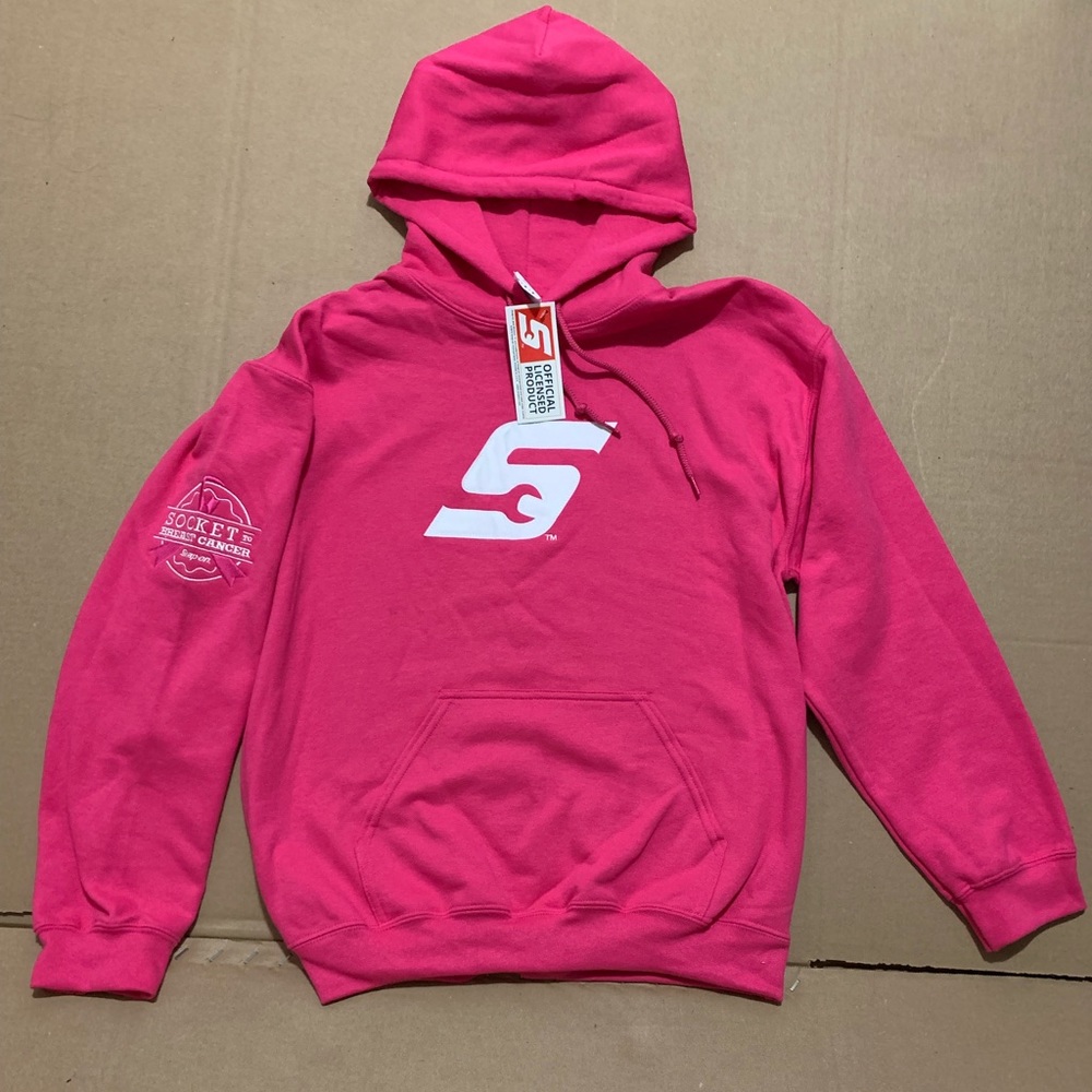 Snap on pink hoodie 🚫sold🚫